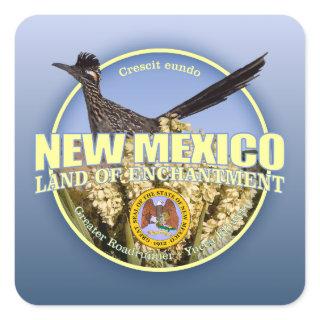 New Mexico State Bird & Flower Square Sticker