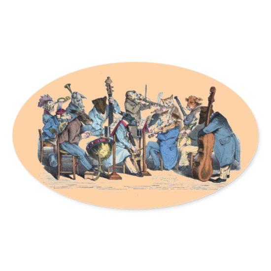 NEW MUSICAL LANGUAGE / ANIMAL FARM ORCHESTRA OVAL STICKER