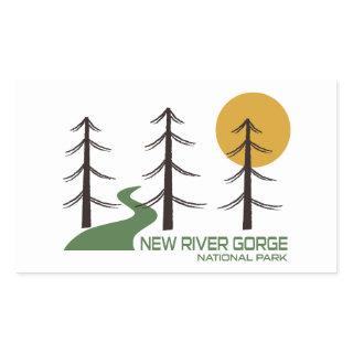 New River Gorge National Park Trail Rectangular Sticker