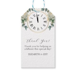 New Year New Baby Clock Baby Shower Gift Tags