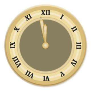 New Years Clock Holiday Sticker