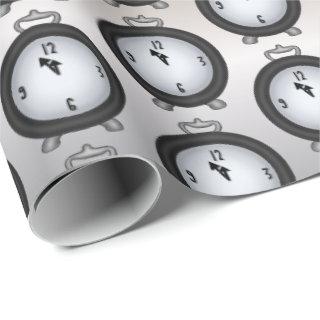 New Years Eve clock pattern tiled party wrap
