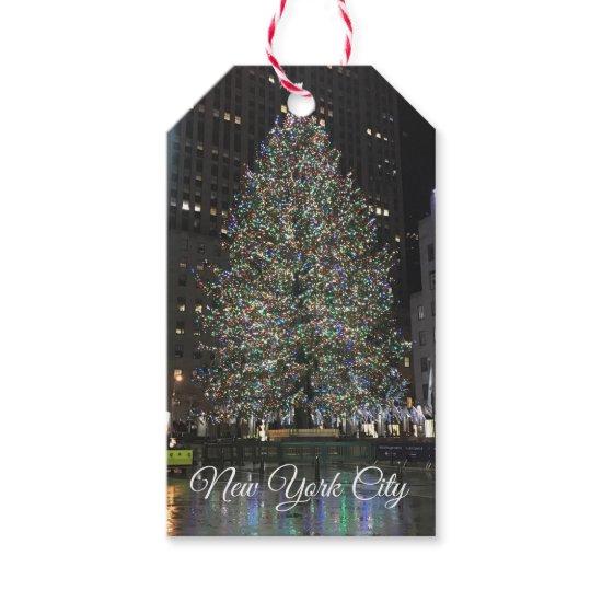 New York City Rockefeller Center Christmas Tree NY Gift Tags