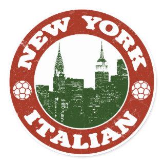 New York Italian American Classic Round Sticker