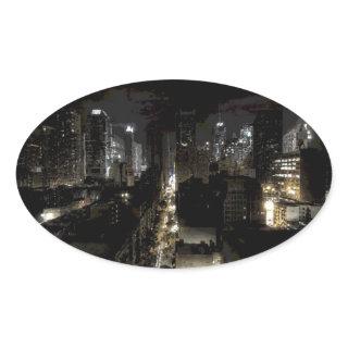 New York Oval Sticker
