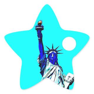 New York Statue of Liberty Pop Art Star Sticker