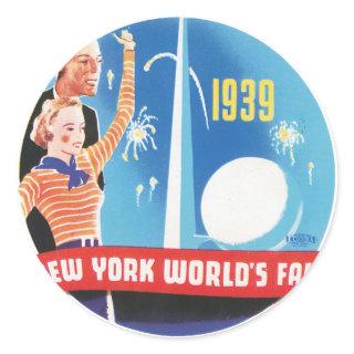New York World's Fair 1939 Classic Round Sticker