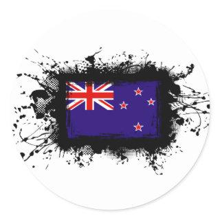 New Zealand Flag Classic Round Sticker
