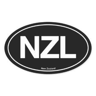 New Zealand Oval Oval Sticker