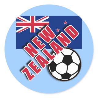 NEW ZEALAND World Soccer Fan Tshirts Classic Round Sticker