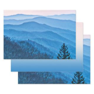 Newfound Gap Sunrise Blue & Pink Ridges Photo  Sheets