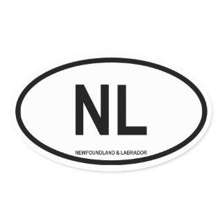 Newfoundland & Labrador "NL" Oval Sticker