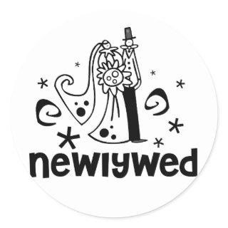 Newlywed Classic Round Sticker