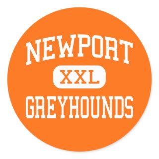 Newport - Greyhounds - High - Newport Arkansas Classic Round Sticker