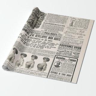 Newspaper page with antique advertisement