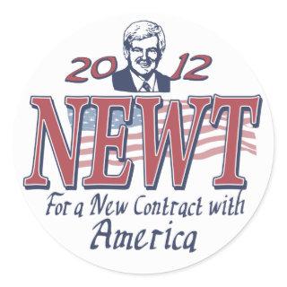 Newt Gingrich for President 2012 Gear Classic Round Sticker