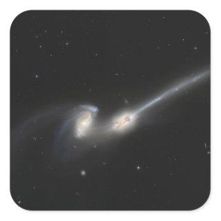 NGC 4676, also known as the Mice Galaxies Square Sticker