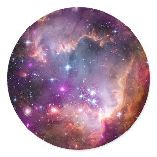 NGC 602 Star Formation - NASA Hubble Space Photo Classic Round Sticker