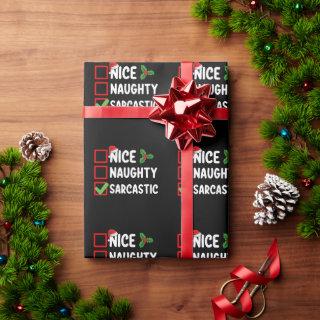 Nice Naughty Sarcastic Christmas List Sarcasm