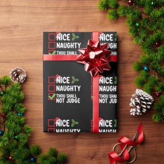 Nice Naughty Thou Shall Not Judge Christmas List