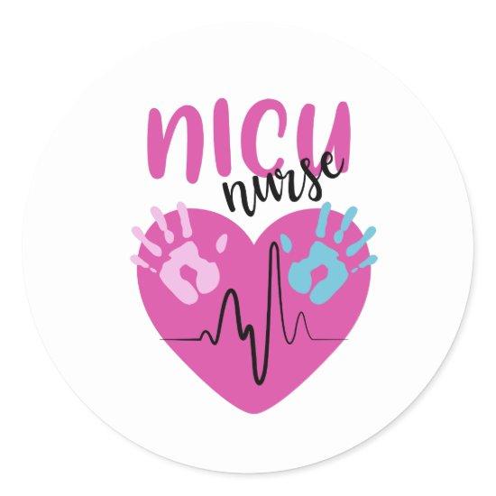 NICU Nurse Classic Round Sticker