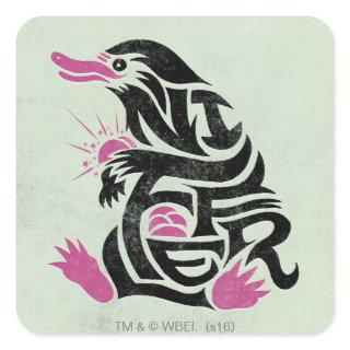 NIFFLER™ Typography Graphic Square Sticker
