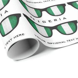 Nigeria Shades custom text & color gift wrap