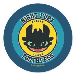 Night Fury Toothless "Strike Class" Emblem Classic Round Sticker