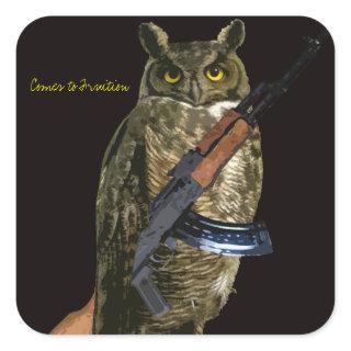 Night Owl Square Sticker