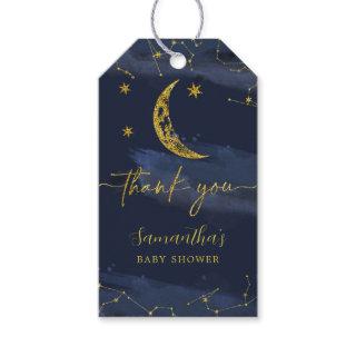 Night Sky Over the Moon Baby Shower Thank You Tag