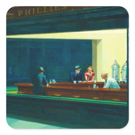 Nighthawks, 1942 by Edward Hopper Square Sticker