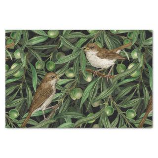 Nightingales in the olive tree 3 tissue paper