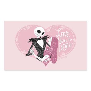 Nightmare Before Christmas | Love You To Death Rectangular Sticker