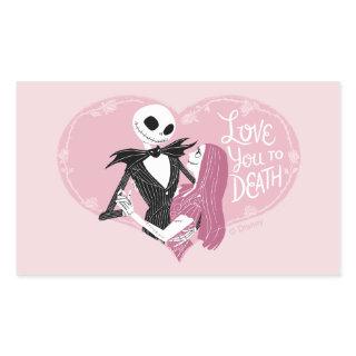 Nightmare Before Christmas | Love You To Death Rectangular Sticker