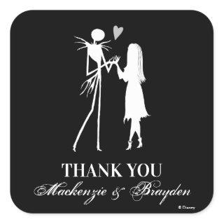Nightmare Before Christmas - Wedding Thank You Square Sticker