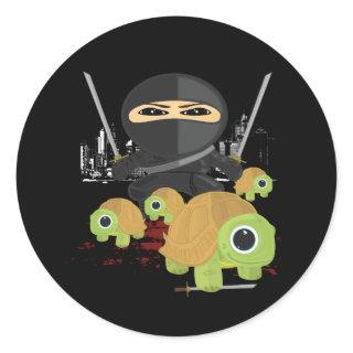 Ninja and Turtles   Classic Round Sticker