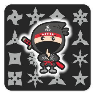 Ninja Boy Square Sticker