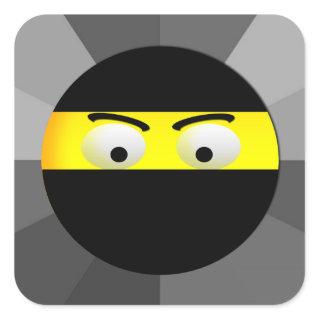 Ninja Emoji Square Stickers
