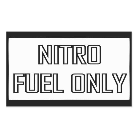 Nitro Fuel Only Toolbox Rectangular Sticker