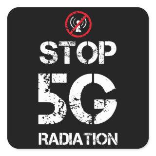 No 5G Please - Anti 5G Radiation Gift Square Sticker