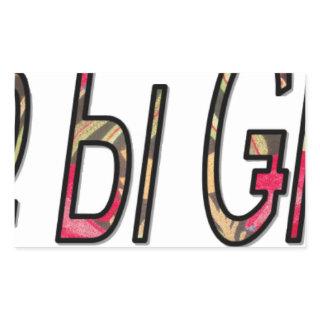 No Bigiji Text Art Print Rectangular Sticker