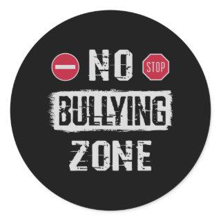 No Bullying Zone Classic Round Sticker