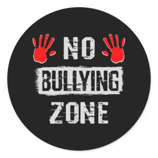 No Bullying Zone Classic Round Sticker