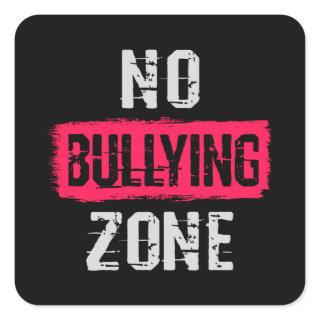 No Bullying Zone Square Sticker