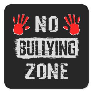 No Bullying Zone Square Sticker