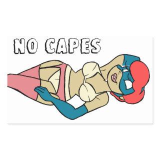 No Capes II Superheroine Pin-Up Sticker