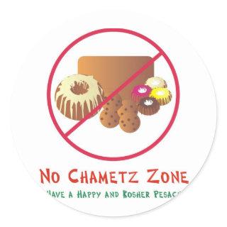 No Chametz Zone Classic Round Sticker
