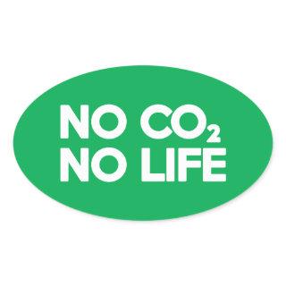 NO CO2 NO LIFE OVAL STICKER