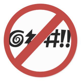 No Cursing Allowed, Sign, Virginia, US Classic Round Sticker
