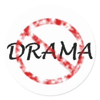 No Drama Classic Round Sticker